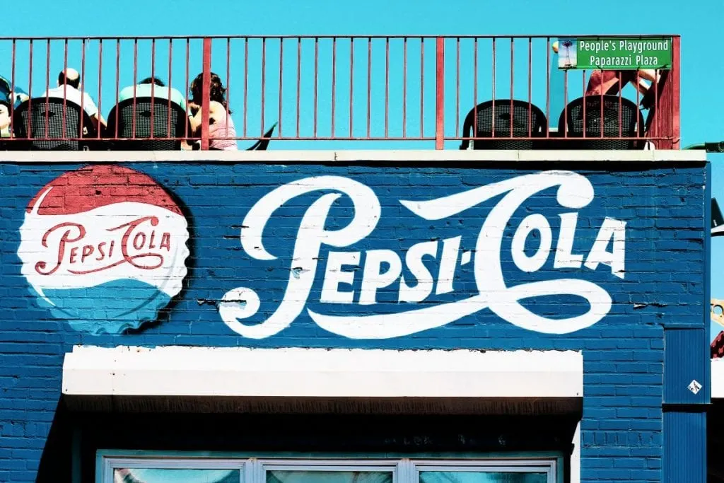 pepsi cola sponsorship mural