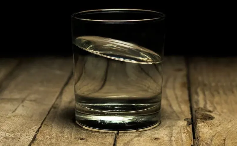 glass of alkaline water