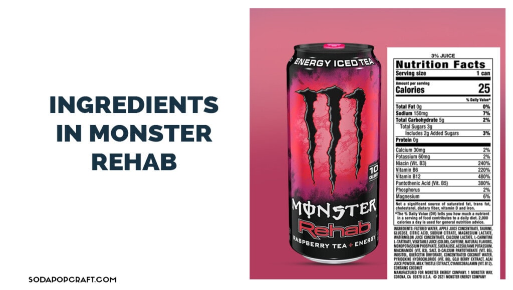 Ingredients in Monster Rehab