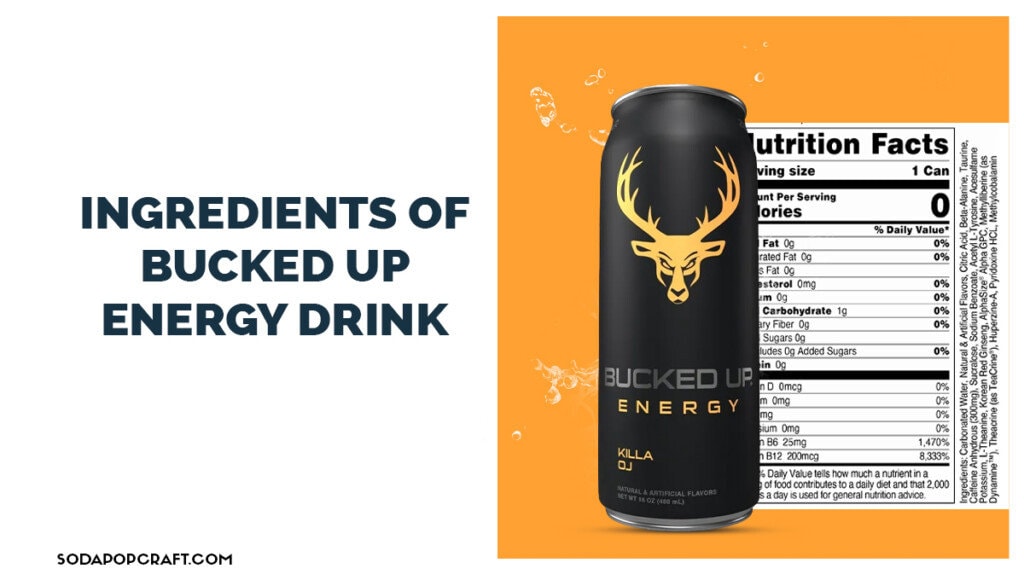 Ingredients of Bucked Up Energy drink