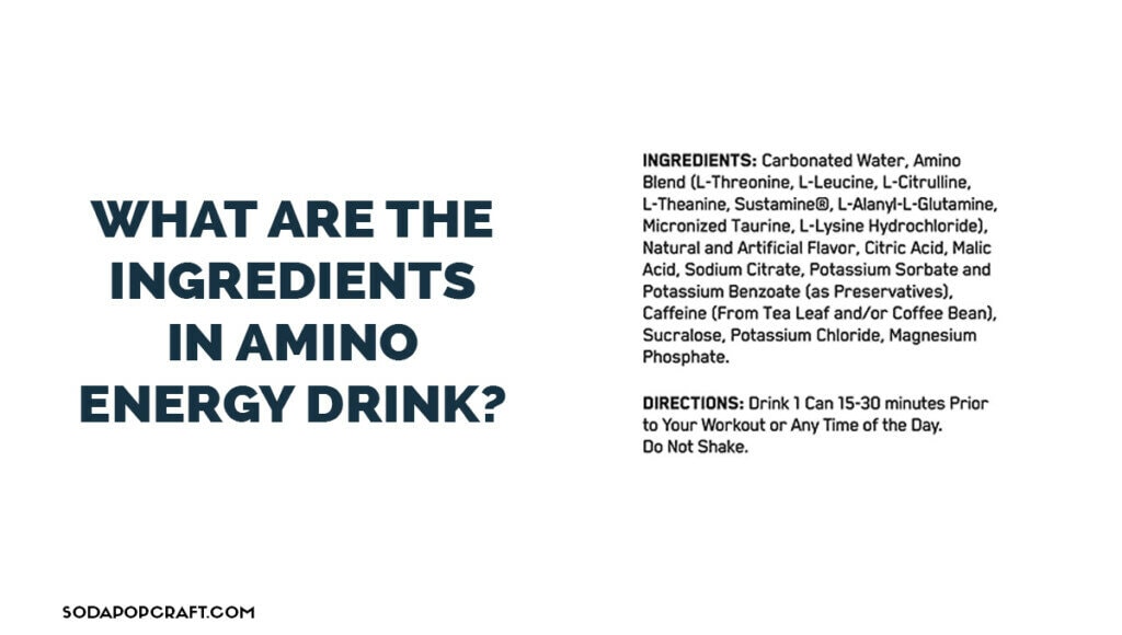 What Are The Ingredients In Amino Energy Drink