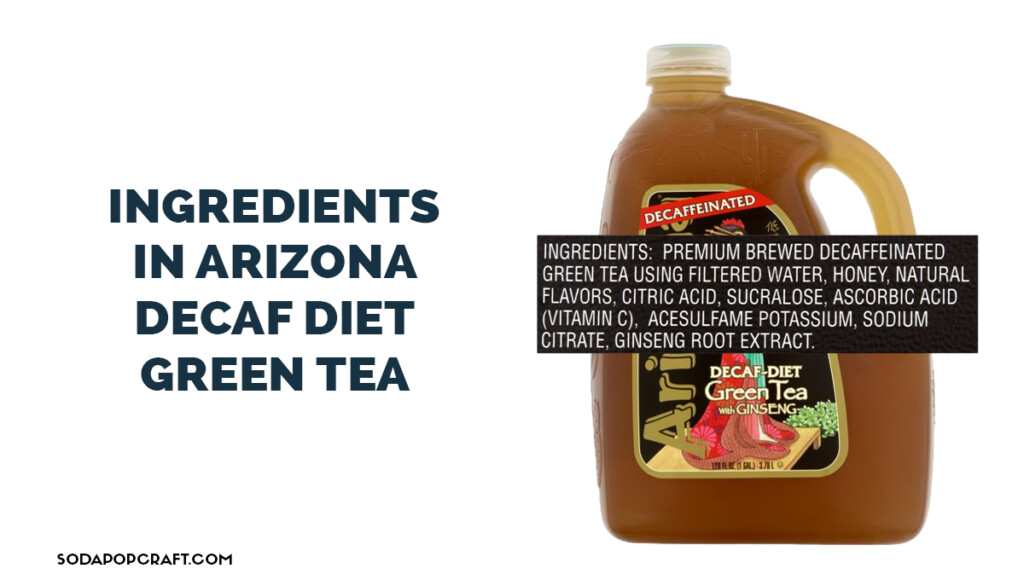 Ingredients in arizona decaf diet green tea